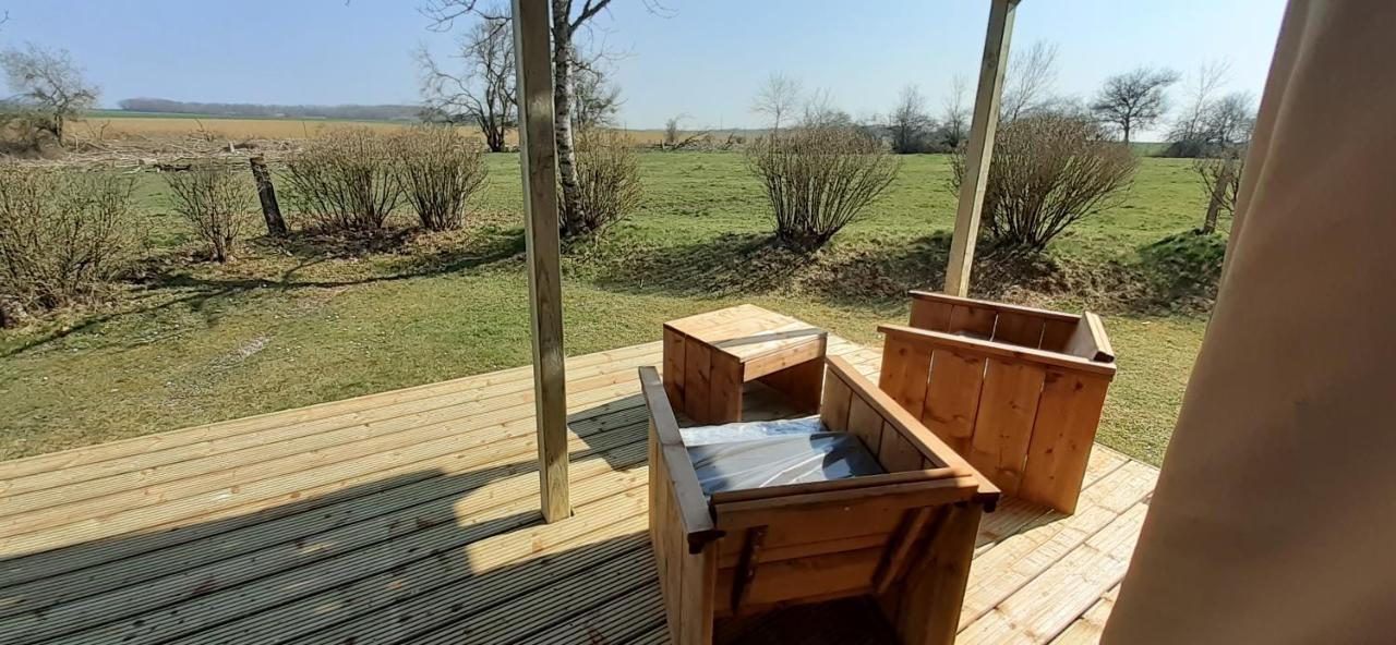 Tente Cabane du Camping Hautoreille Bannes  Bagian luar foto